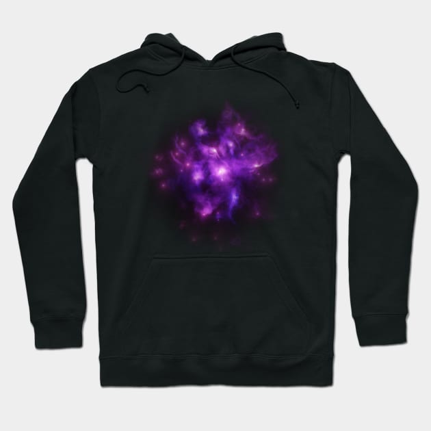 Deep space purple nebula Hoodie by Alexmelas